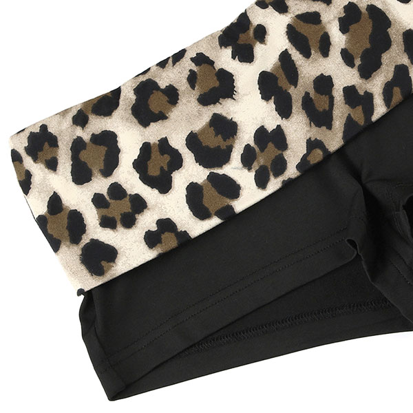 TRIM LEOPARD SHORTS