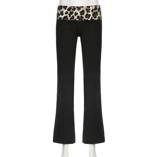 TRIM LEOPARD PANTS