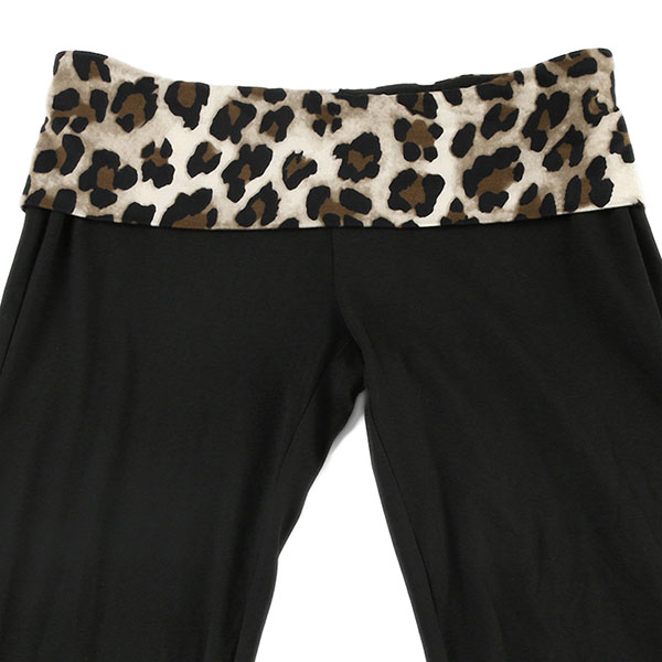 TRIM LEOPARD PANTS