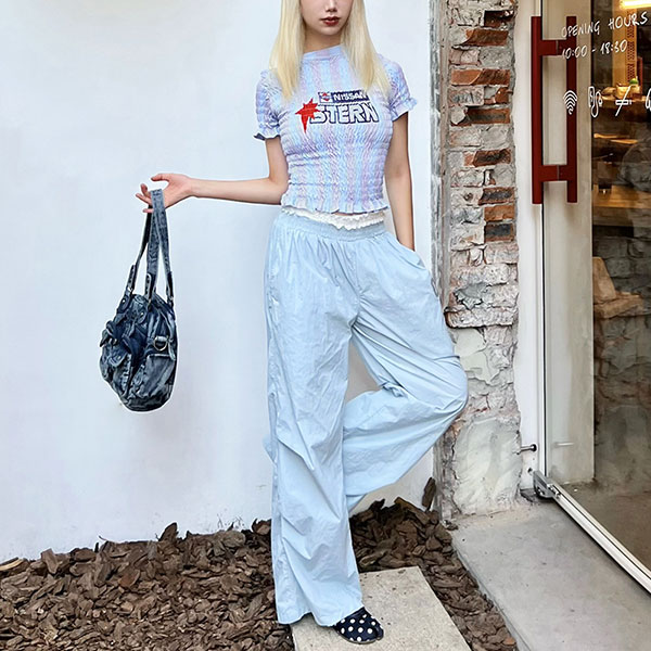 SPORTS SHIRRING TOP