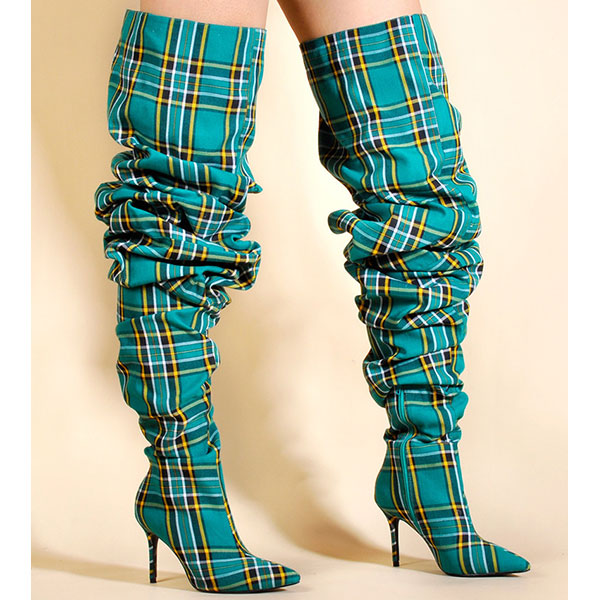 CHECK LOOSE BOOTS