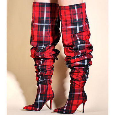 CHECK LOOSE BOOTS