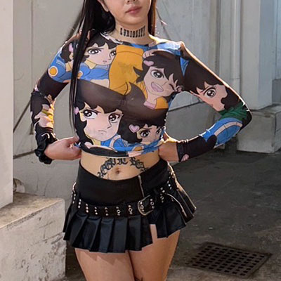 COMICS SHEER TOPS
