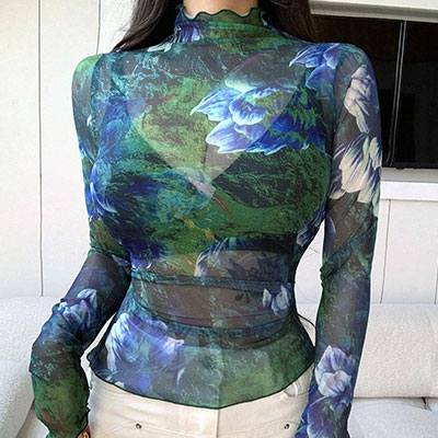 FLORAL SHEER TOPS