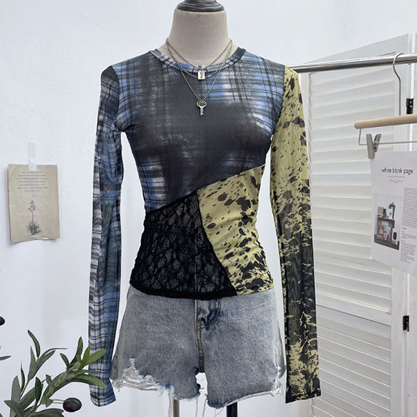 CRAZY ALL OVER L/S T-SHIRT