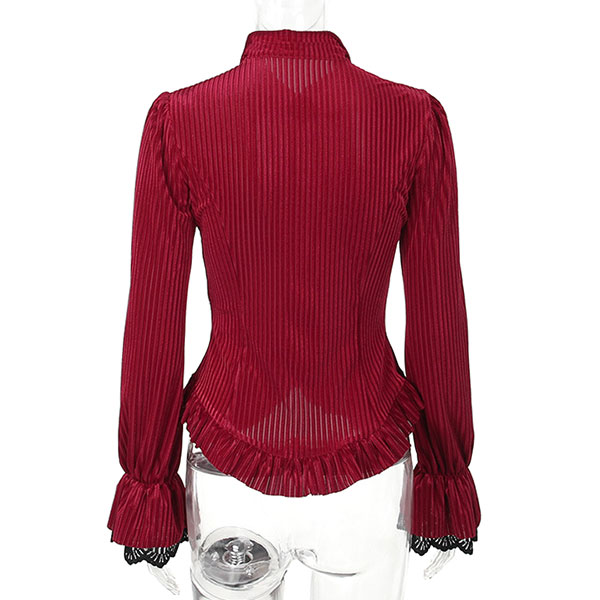 PLEATS FRILL SHIRT
