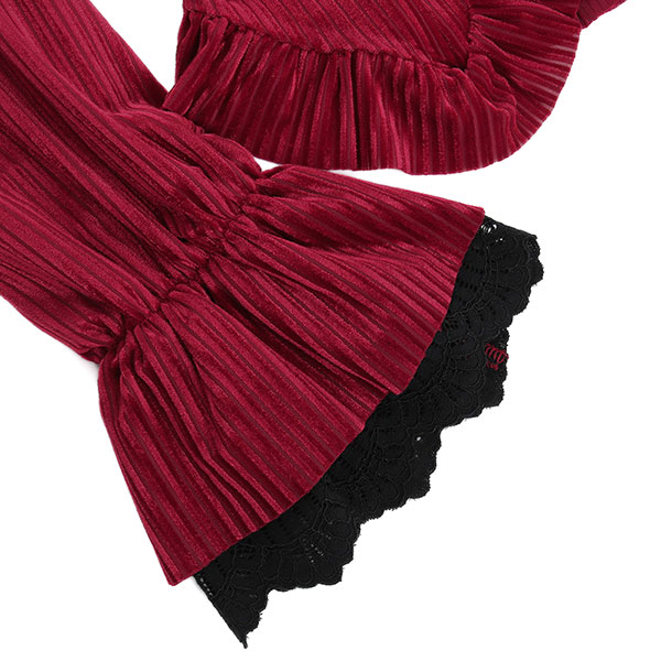 PLEATS FRILL SHIRT