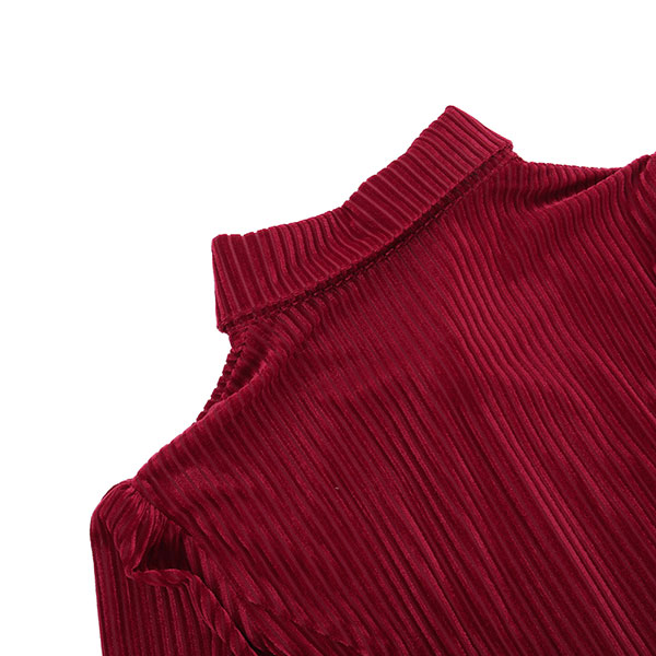 PLEATS FRILL SHIRT