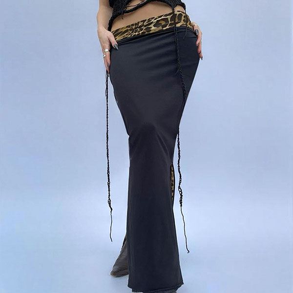 LEOPARD SHEER SKIRT