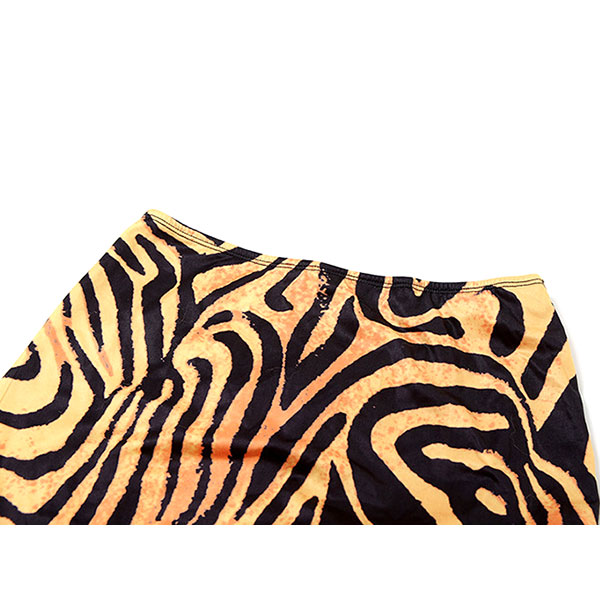 TRIM FUR LEOPARD SKIRT
