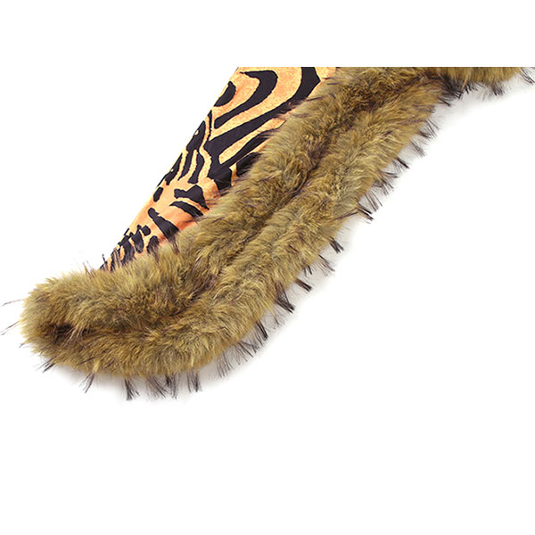 TRIM FUR LEOPARD SKIRT
