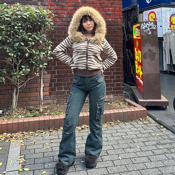 DENIM CARGO PANTS