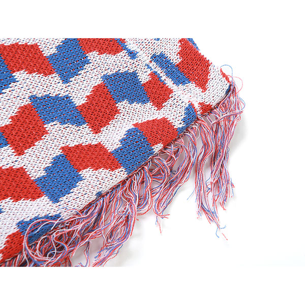 GEOMETRIC FRINGE KNIT PANTS