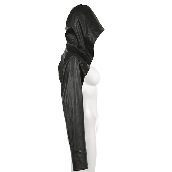 HIGH CUT ECO LEATHER JACKET