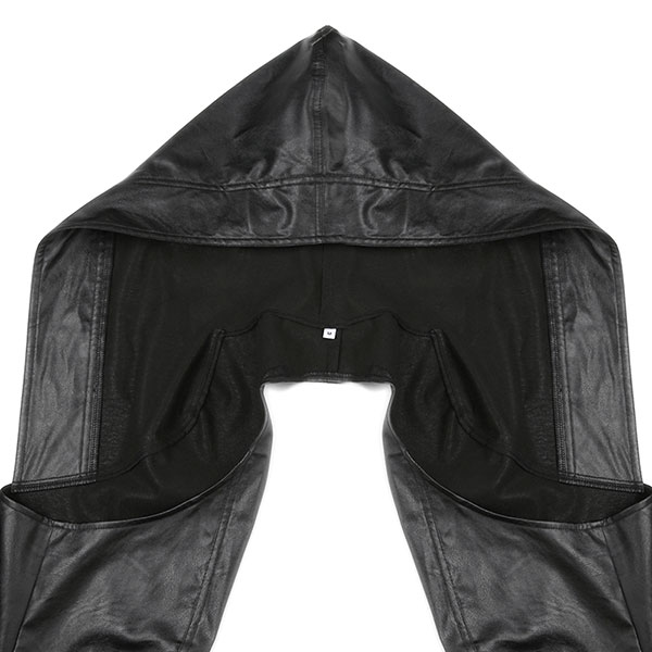 HIGH CUT ECO LEATHER JACKET