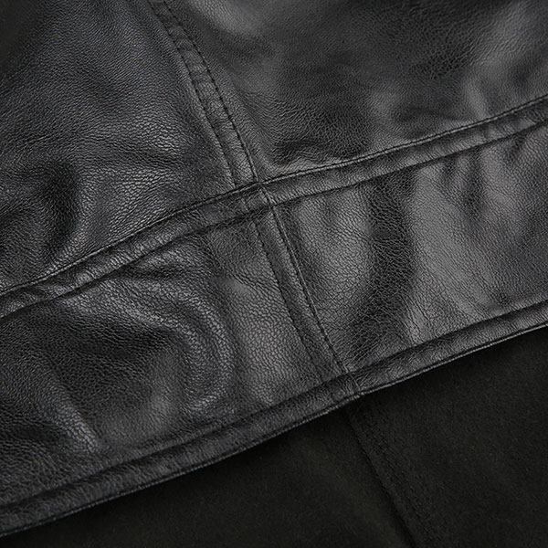 HIGH CUT ECO LEATHER JACKET