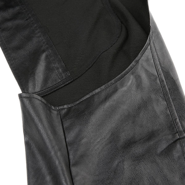 HIGH CUT ECO LEATHER JACKET