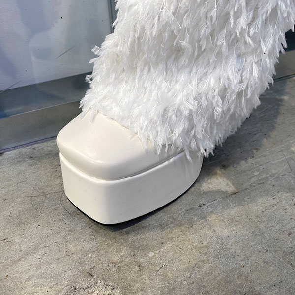 SHAGGY PLATFORM BOOTS