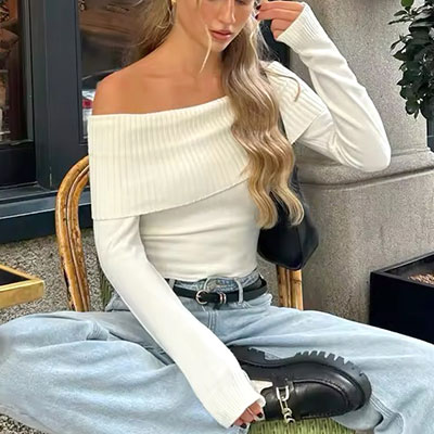 OFF SHOULDER KNIT