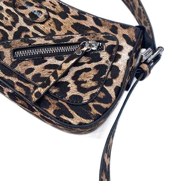 LEOPARD RIVET SHOULDER BAG