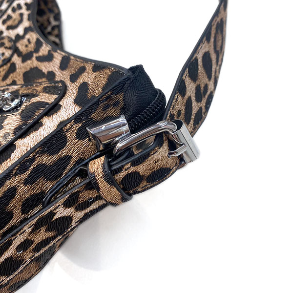 LEOPARD RIVET SHOULDER BAG
