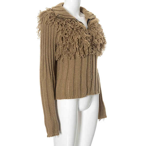 TASSEL ZIP KNIT