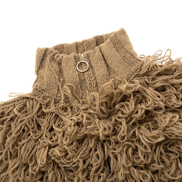TASSEL ZIP KNIT