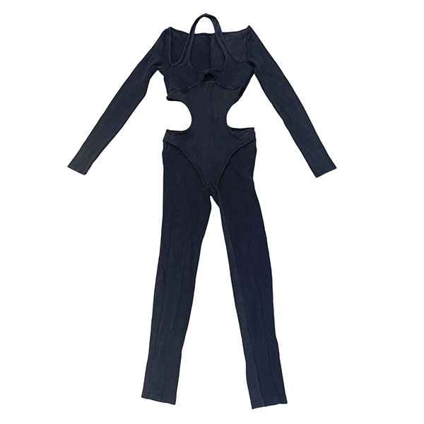 PIGMENT RIB HOLLOW JUMP SUIT