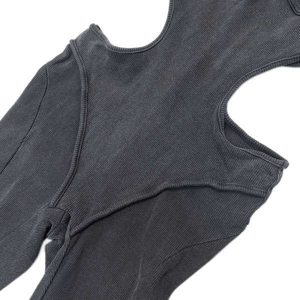 PIGMENT RIB HOLLOW JUMP SUIT