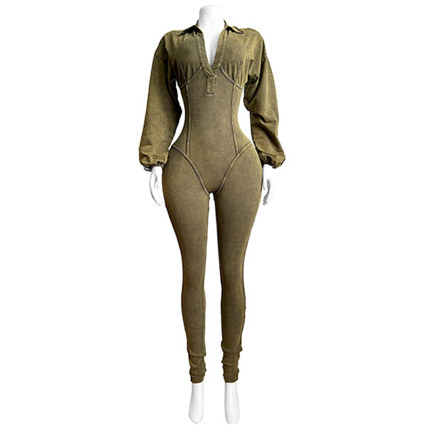 PIGMENT RIB JUMP SUIT