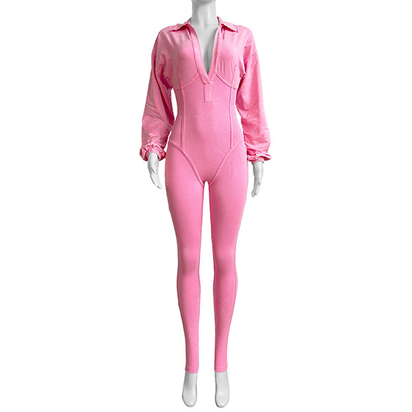 PIGMENT RIB JUMP SUIT