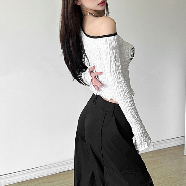 SPORTS SHIRRING TOPS
