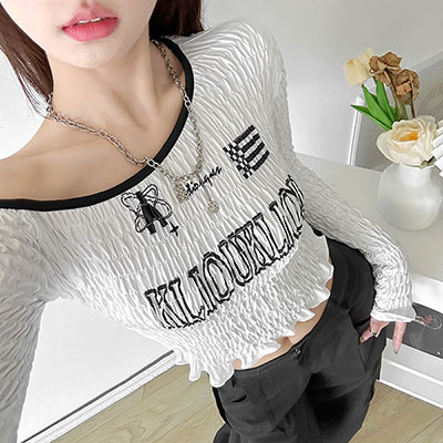 SPORTS SHIRRING TOPS