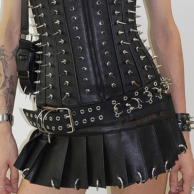 RING PLEATS SKIRT