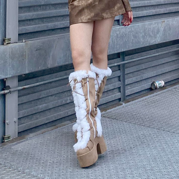 MOUTON PLATFORM BOOTS