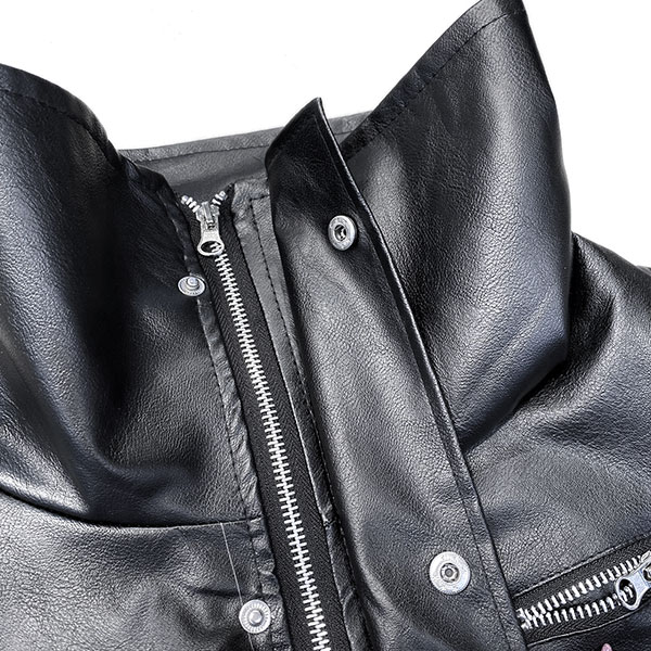 ECO LEATHER HIGH STAND JACKET