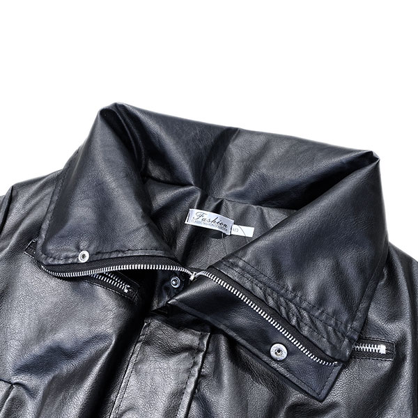 ECO LEATHER HIGH STAND JACKET