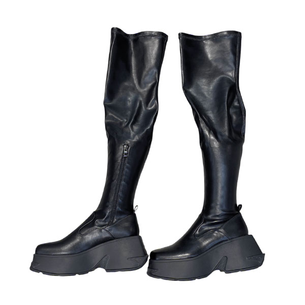 KNEE HIGH PLATFORM BOOTS