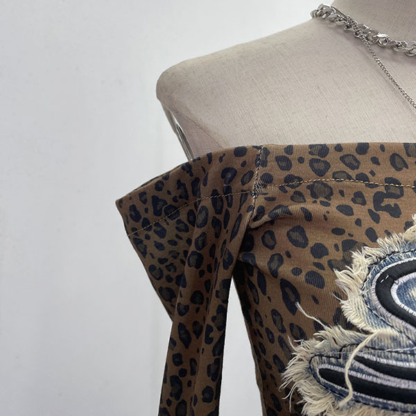 LEOPARD ONE SHOULDER