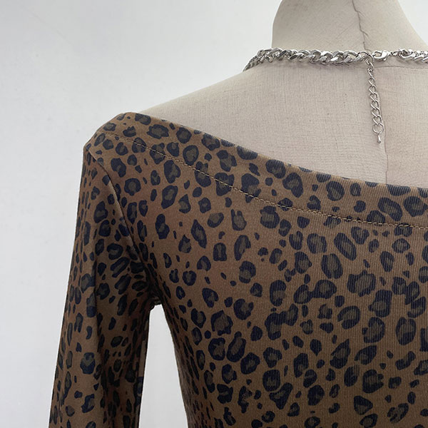 LEOPARD ONE SHOULDER