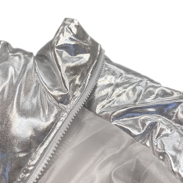 METALLIC CROPPED PUFF JACKET