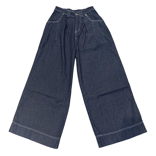 STRIPE WIDE DENIM PANTS