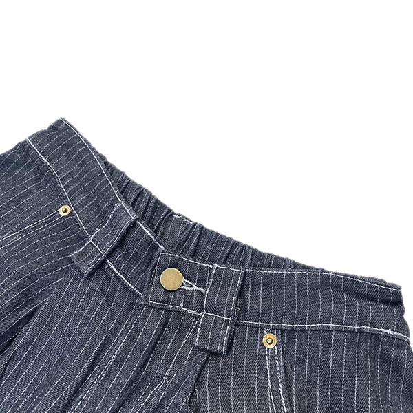 STRIPE WIDE DENIM PANTS