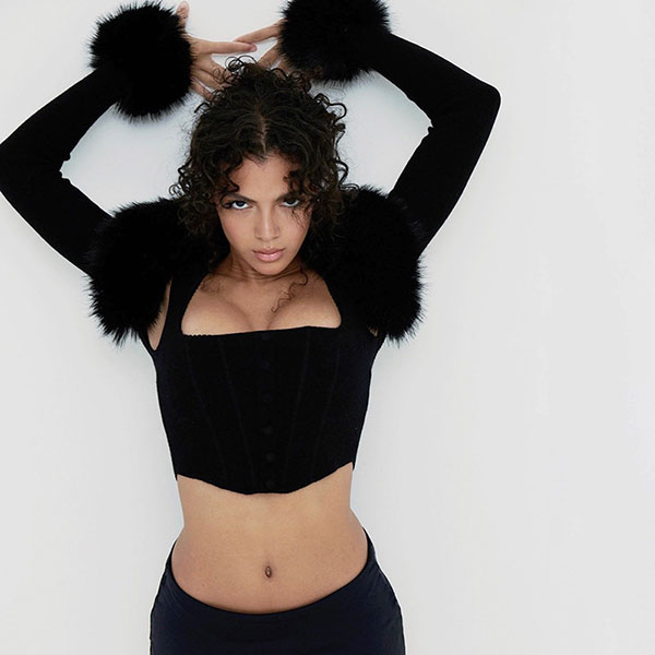 TRIM FUR HIGHCUT CARDIGAN