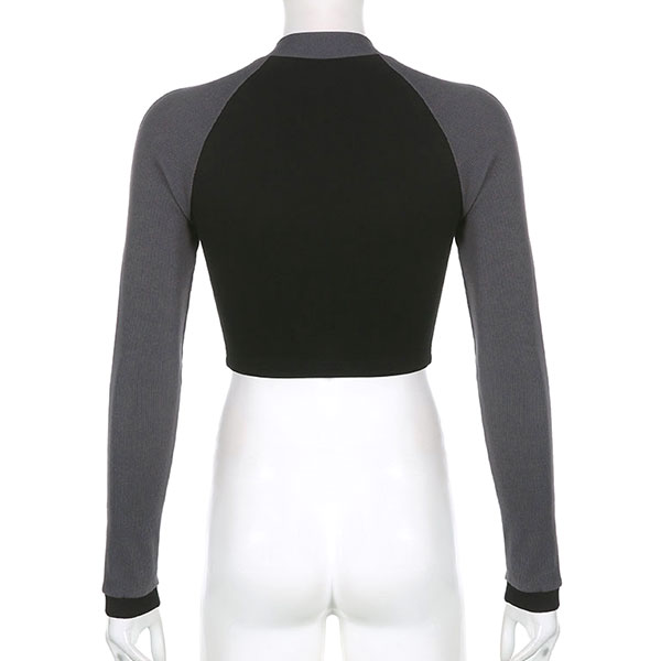 CROPPED SPORTS ZIP JERSEY