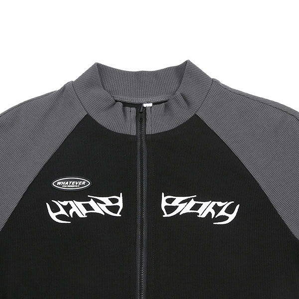 CROPPED SPORTS ZIP JERSEY