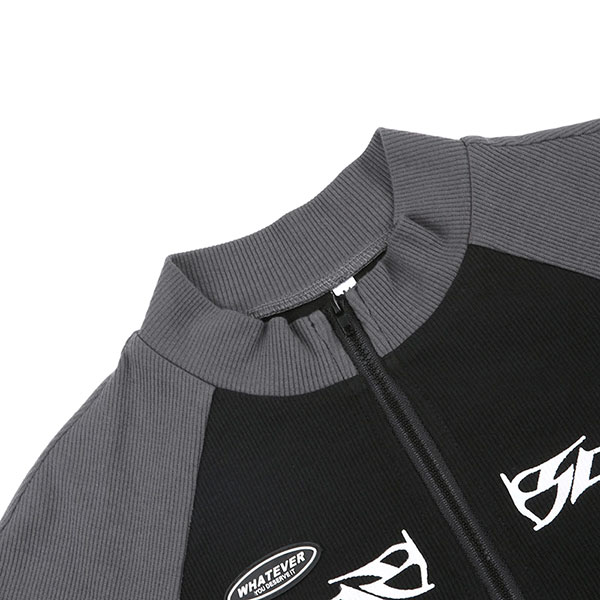 CROPPED SPORTS ZIP JERSEY
