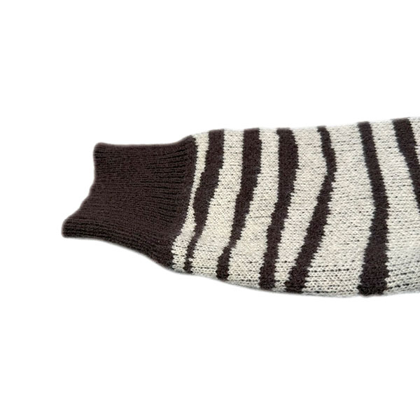 ZEBRA TRIM FUR KNIT HOODIE
