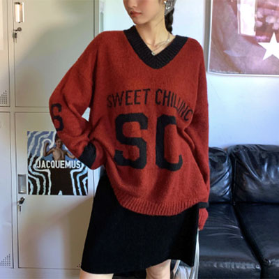 SPORTS V-NECK KNIT