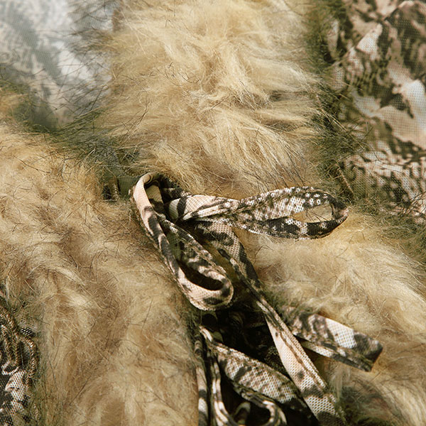 TRIM FUR LEOPARD CARDIGAN